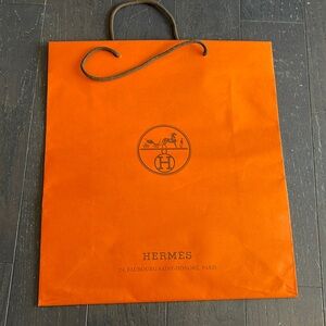 Authentic Hermes empty shopping bag, size large